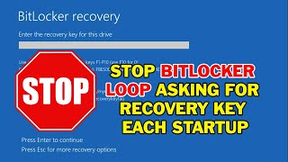 How to Stop BitLocker From Asking for Recovery Key Every Boot  Disable BitLocker From BIOS amp CMD [upl. by Aicilaana583]