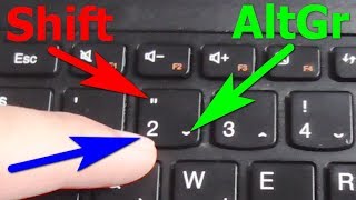 How to type Additional Symbols Lenovo B5130 laptop AltGr [upl. by Bowerman763]