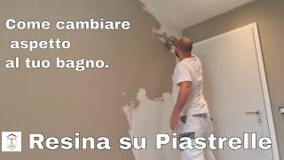 Come cambiare aspetto alle piastrelle del bagno con la resina senza demolizioni [upl. by Lerrud627]