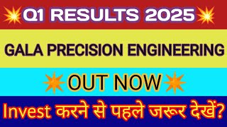 Gala Precision Q1 Results 2024 🔴Gala Precision Engineering Results 🔴Gala Precision Share Latest News [upl. by Nylodnewg88]