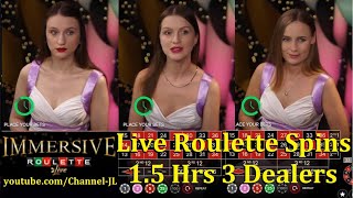 Live Roulette Spins 15 Hours 3 Dealers Immersive Roulette [upl. by Edith307]