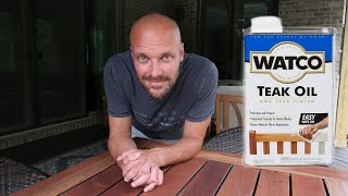 How to Refinish Outdoor Teak Furniture  Watco Teak Oil Review [upl. by Diannne250]