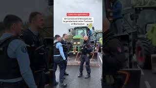 Convoit dagriculteurs français entre Toulouse et Montauban 🇨🇵🧑‍🌾 avec les CRS france agriculteur [upl. by Renny913]