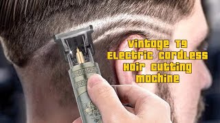 Vintage T9 Electric Cordless Hair Clipper Review – Classic Style Meets Modern Performance [upl. by Tabina434]