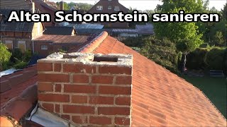 Schornstein sanieren Schornsteinsanierung alten Schornstein modernisieren mit Abgasrohr Kunststoff [upl. by Norri679]