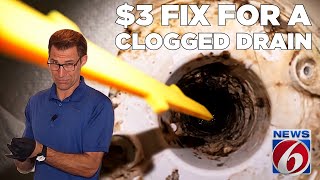 Clogged shower drain Try this before calling the plumber [upl. by Haleelahk]