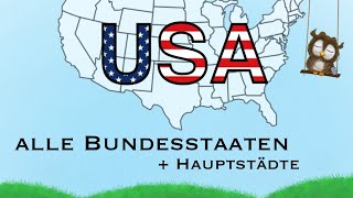 USBundesstaaten und Hauptstädte lernen [upl. by Firehs]