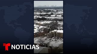 Declaración de desastre en Texas por tormenta de hielo Shorts  Noticias Telemundo [upl. by Ingemar863]