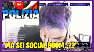 SOCIAL BOOM CHIAMA LA POLIZIA IN LIVE SU TWITCH E [upl. by Ryun]