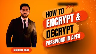 How to Encrypt amp Decrypt Password in Oracle Apex [upl. by Buddy]