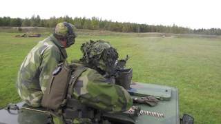 FN MAG 762 mm GPMG firing from top of vehicle [upl. by Angelo]