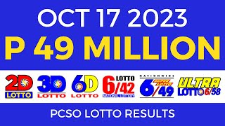 Lotto Result October 17 2023 9pm PCSO [upl. by Scoville]