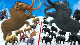 Prehistoric Mammals VS Shadow Itself Mammals Size Animal Epic Battle Woolly Mammoth vs Shadow Mammot [upl. by Napoleon]