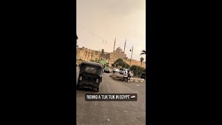 Riding a Tuk Tuk Near Cairo Citadel in Egypt [upl. by Ajile]