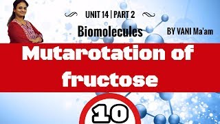 Mutarotation of fructoseGrade 12Part10Biomolecules chemistry cbse tricks [upl. by Allenrac]