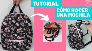 DIY CÓMO HACER UNA MOCHILA FÁCIL  cómo hacer una mochila escolar [upl. by Sosna]