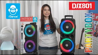 iDance DJX801 Bluetooth 800W Party Speaker  Dual Led Rings  Wireless Microphone  Rechargeable [upl. by Delfeena]