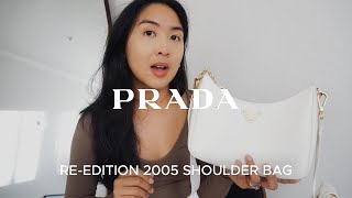 PRADA  Reedition 2005 Shoulder Bag First Impressions  Review [upl. by Girardo]