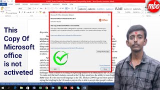 This Copy Of Microsoft office is not activeted  Fix Microsoft office activation wizard Failed [upl. by Cavuoto]