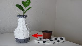 DIY Vase aus einer Socke und einem BlumentopfDekoDecorationDIY vase from a sock and a flower pot [upl. by Nnylodnewg]