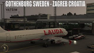 MSFS LIVE on VATSIM  Gothenburg  Zagreb  Lauda Europe Fenix A320 [upl. by Gilead]