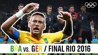 🇧🇷 Brazil vs 🇩🇪 Germany  Mens ⚽ Football Final Rio 2016 [upl. by Aldos]