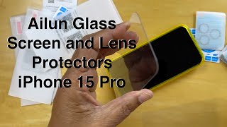 Ultimate Protection iPhone 15 Pro Ailum Glass Screen Protectors Set of 3 [upl. by Bonns]