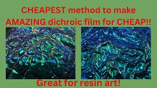 EASY way to make incredible dichroic film for cheap Cheapest way resinart resin jewelry [upl. by Alfonzo397]