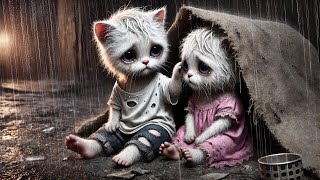 Poor Cats Rescued by Kindness 🔥cat ai cutecat catlover kitten lovestory [upl. by Nwotna]