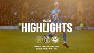 Stockport County Vs Newport County  Match Highlights  90324 [upl. by Idnac206]