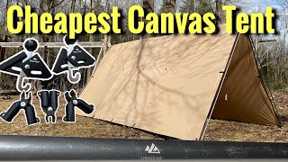 Cheap DIY Canvas Tent [upl. by Enuahs581]