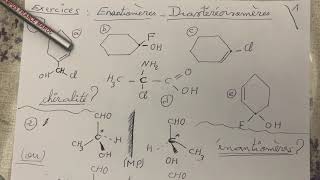 Exercices  enantiomères et diastéréoisomères [upl. by Ellertal720]