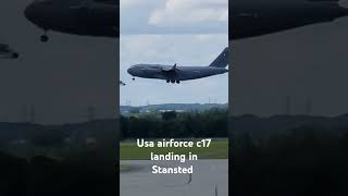 C17 landing in Stansted Airport c17 planespotting Stansted [upl. by Means]