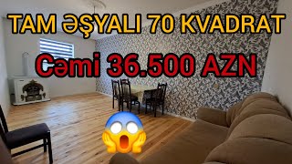 ŞOK❗️CƏMİ 36500 AZN❗️TAM ƏŞYALI 70 KVADRAT EV elnurgadirov [upl. by Recnal139]