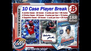 2024 BOWMAN  SAPPHIRE 10 Case 76 Box Player Break eBay 070624 [upl. by Akerdna99]