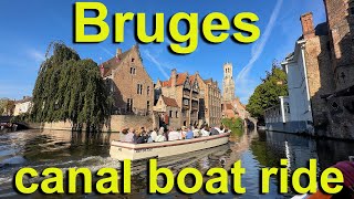 Bruges Belgium Canal Boat Tour [upl. by Acinorehs311]