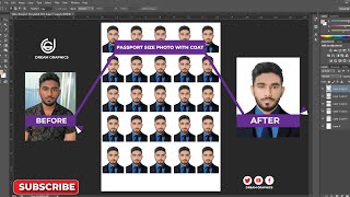 How to Create a passport size photo in adobe Photoshop cc Photoshop tutorial 2024 [upl. by Childers]