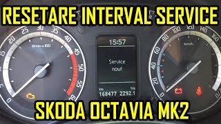 Skoda Octavia 2 Resetare Interval Service [upl. by Kirkwood334]