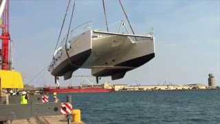 XQUISITE YACHTS X5 SAIL 001 launch video [upl. by Nickolai]