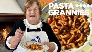 89yr old Adriana makes an easy beans with strozzapreti pasta   Pasta Grannies [upl. by Ailegave]