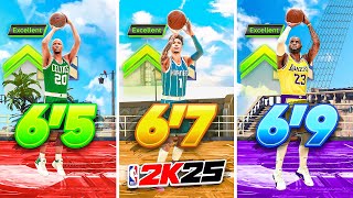 NBA 2K25 BEST JUMPSHOTS for 6’56’9 BUILDS All 3 PT Ratings Season 2 Best Jumpshots [upl. by Tal]