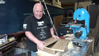 Laminating oak edgeing and upholsteryNauticus 27 ft cruiser boat  full restoration Episode 41 [upl. by Roe]