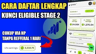 TANPA REFF  KEJAR ELIGIBLE GRASS VIA HP TUTOR LENGKAP DAFTAR SAMPAI KONEK WALLET [upl. by Burnett850]