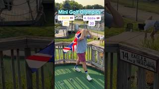 Hole 14 Round 2  1 Bella 🇺🇸 vs 4 Eddie 🇬🇧 Mini Golf Olympics minigolf [upl. by Leryt]