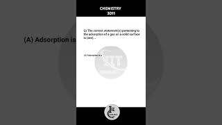 Surface Chemistry  Adsorption  jeemains iit neet trending shorts motivation quiz advanced [upl. by Dreyer]