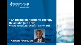 PSA Rising On Hormone Therapy MetastaticDr Adewale Fawole [upl. by Enihpad]