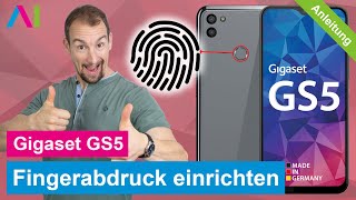 Gigaset GS5  Fingerabdruck einrichten • 📱 • 👆🏼 • 🔐 • Anleitung  Tutorial [upl. by Nairrot780]