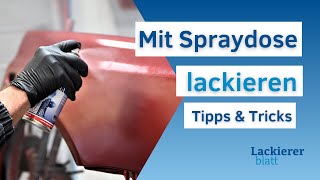 Lackieren mit Spraydose Drei Praxistipps vom Profi [upl. by Ahcsat]