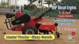 Master Power Weeder in Tamil  Sharp Garuda  9HP Diesel Engine AgriTamil2020 [upl. by Wenz]