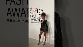 Tyla live at CFDA fashion showshe ateee 🔥 amazonfashion vogue justforfun fashion [upl. by Akialam]